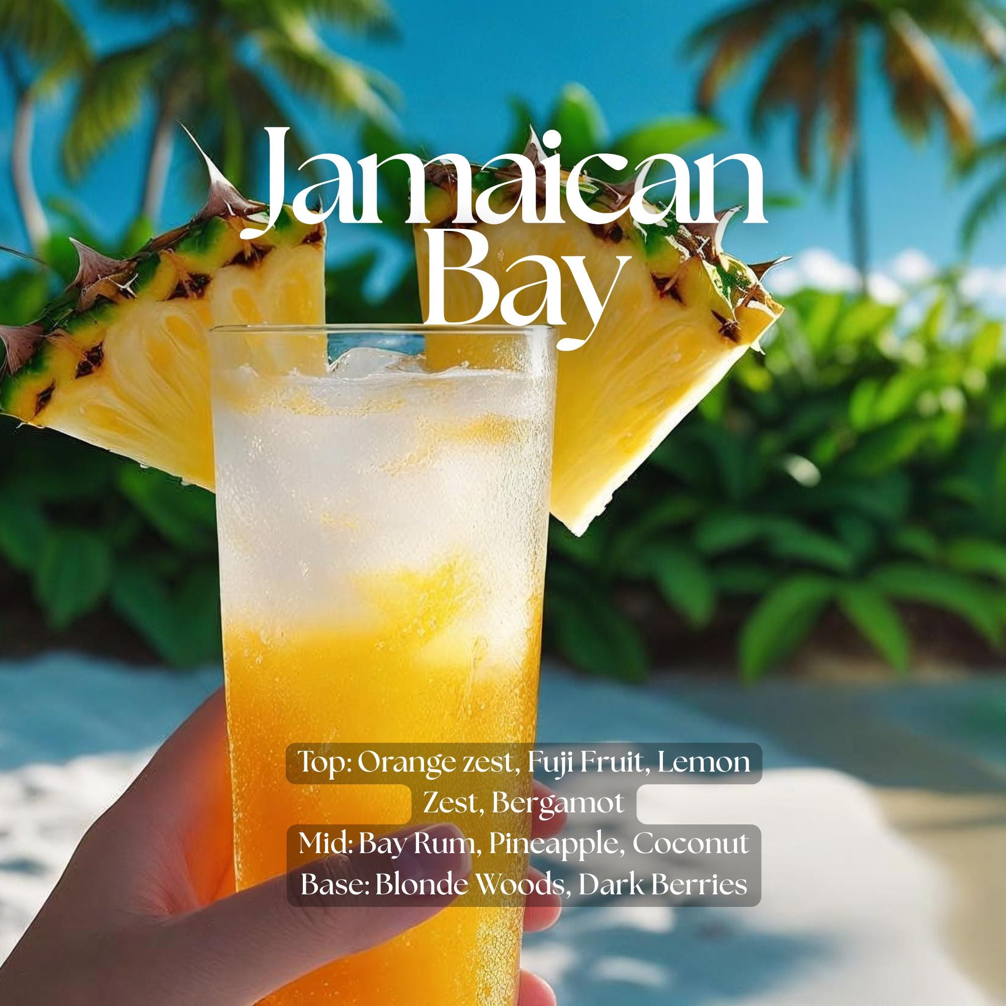 Jamaican Bay Wax Melts - coconut soy wax, clean burning, pineapple scent, made in Canada