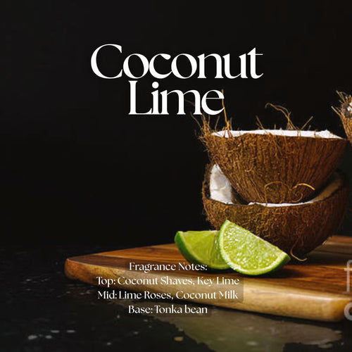 Coconut Lime Wax Melts - coconut soy wax, clean burning,  lime roses, key lime, tonka bean scents, made in Canada