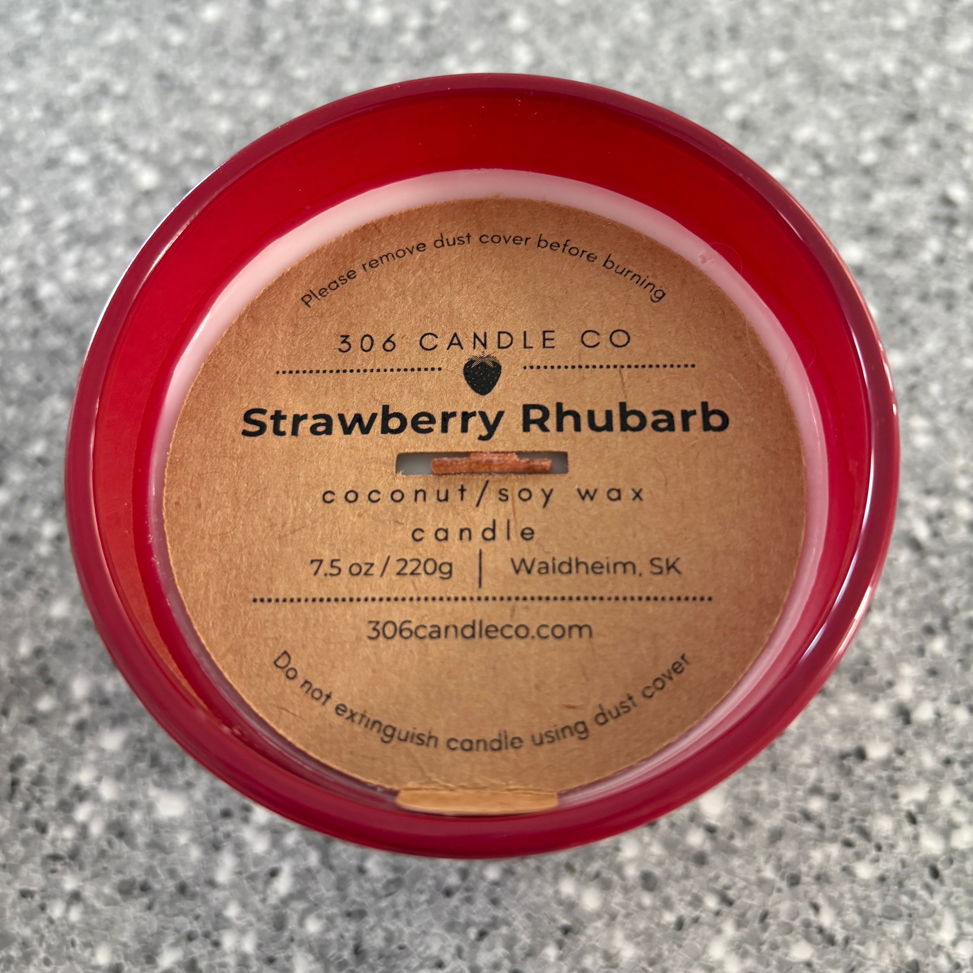 Strawberry Rhubarb Red Gloss Candle