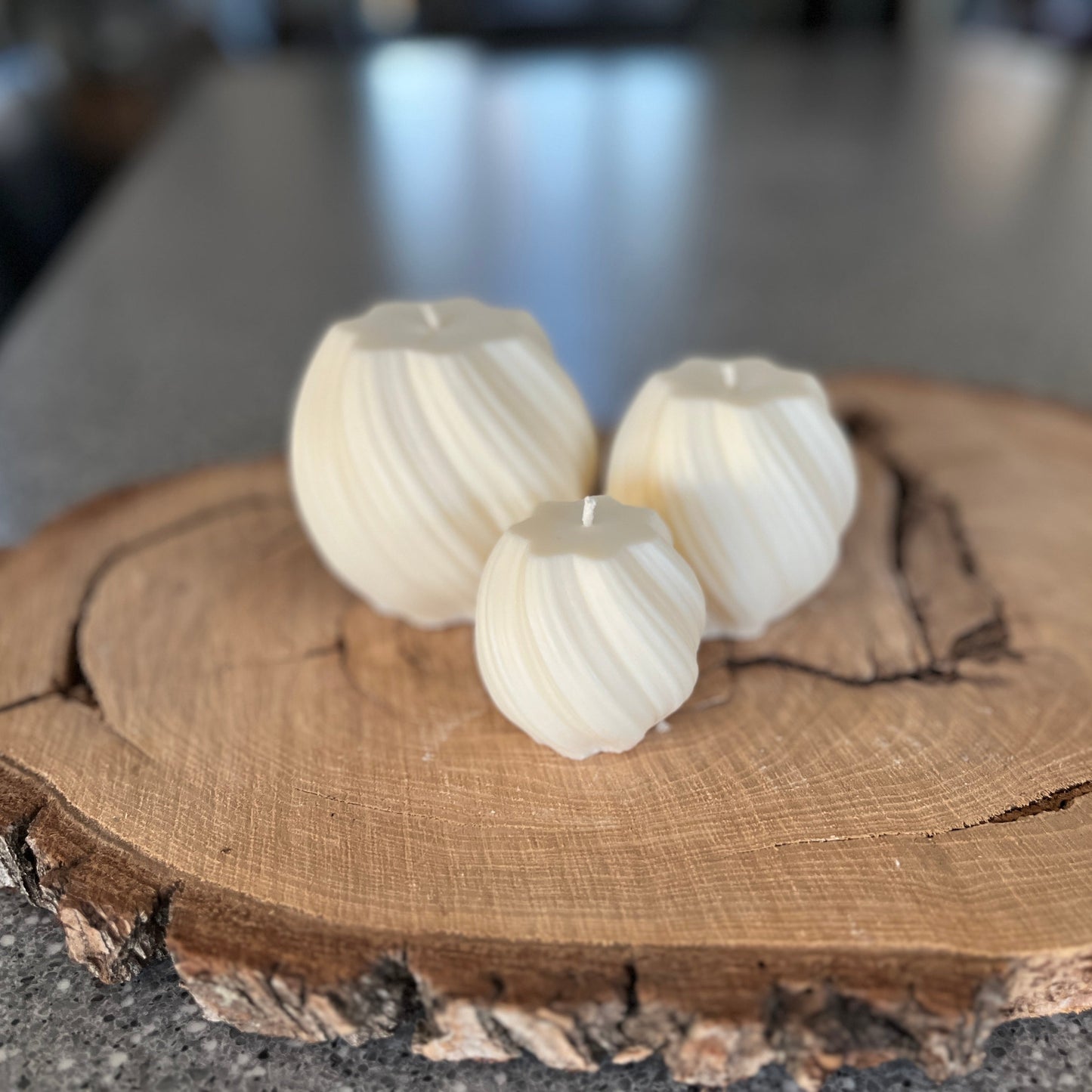 Set of 3 Swirl Candles