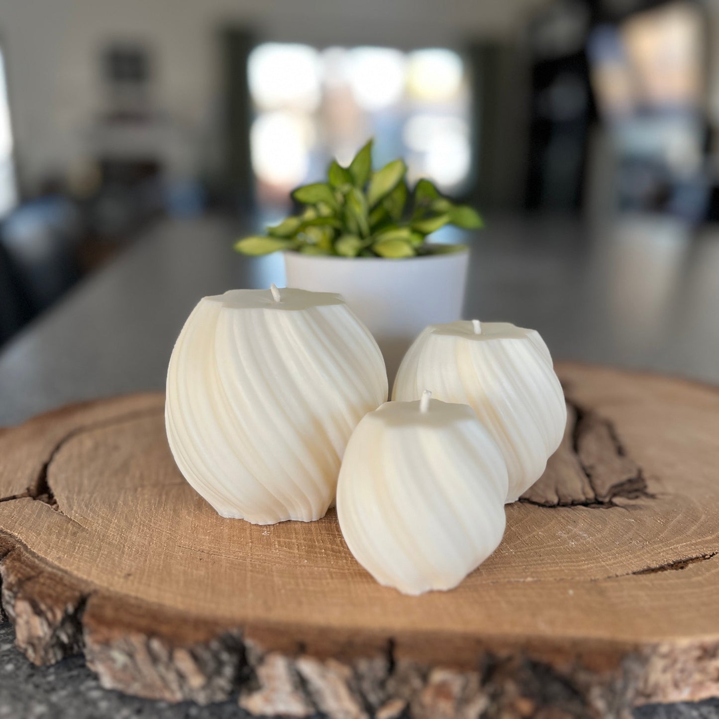 Set of 3 Swirl Candles