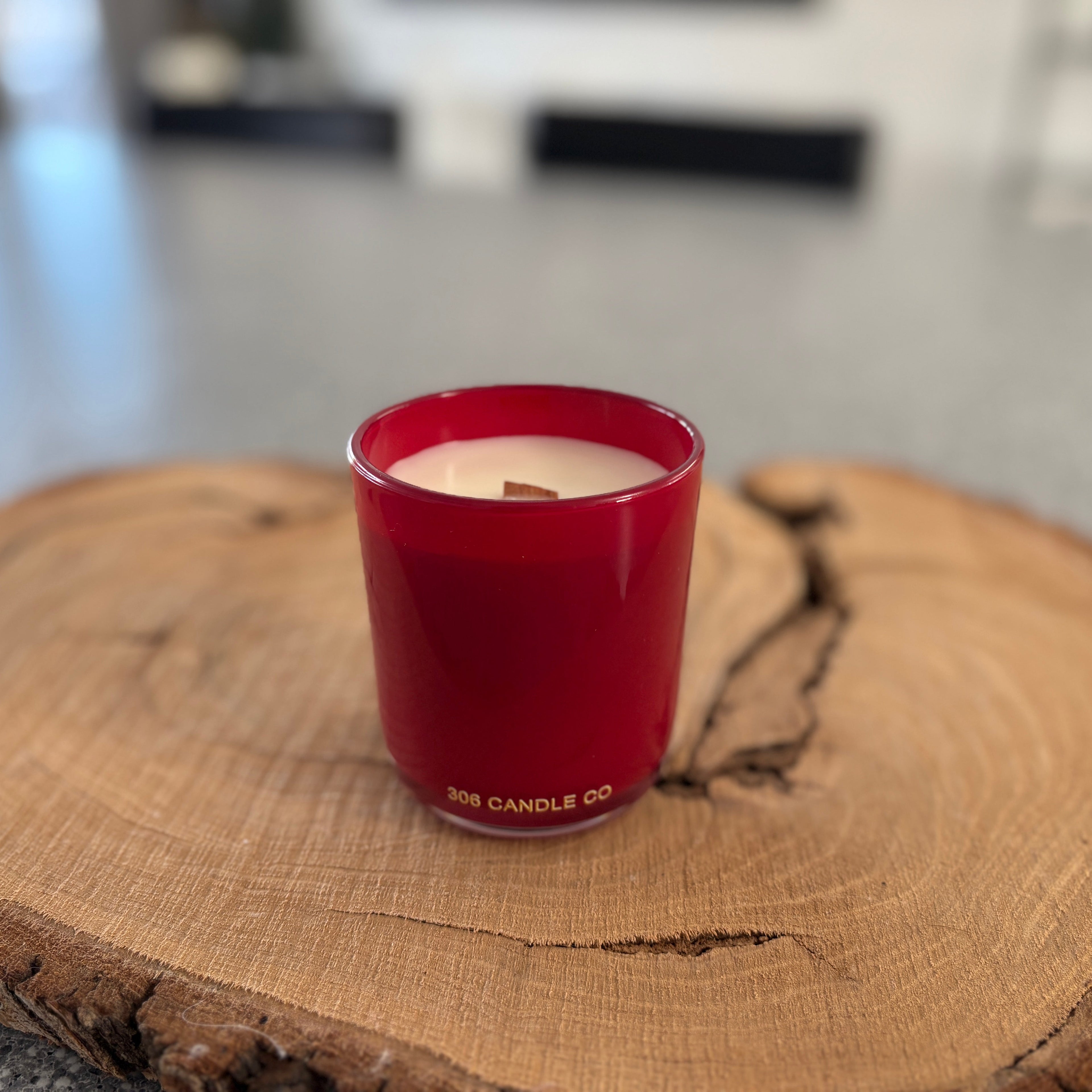 Strawberry Rhubarb Red Gloss Candle