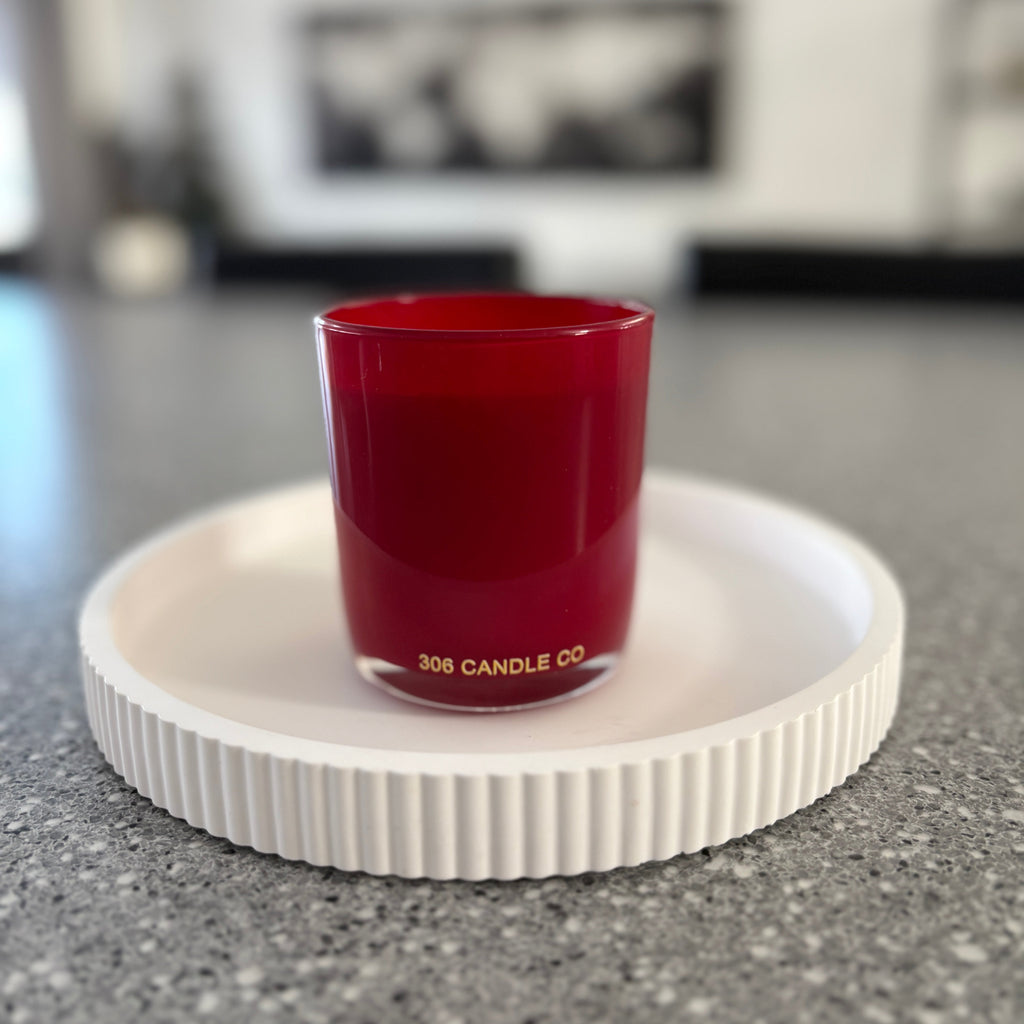 Strawberry Rhubarb Red Gloss Candle