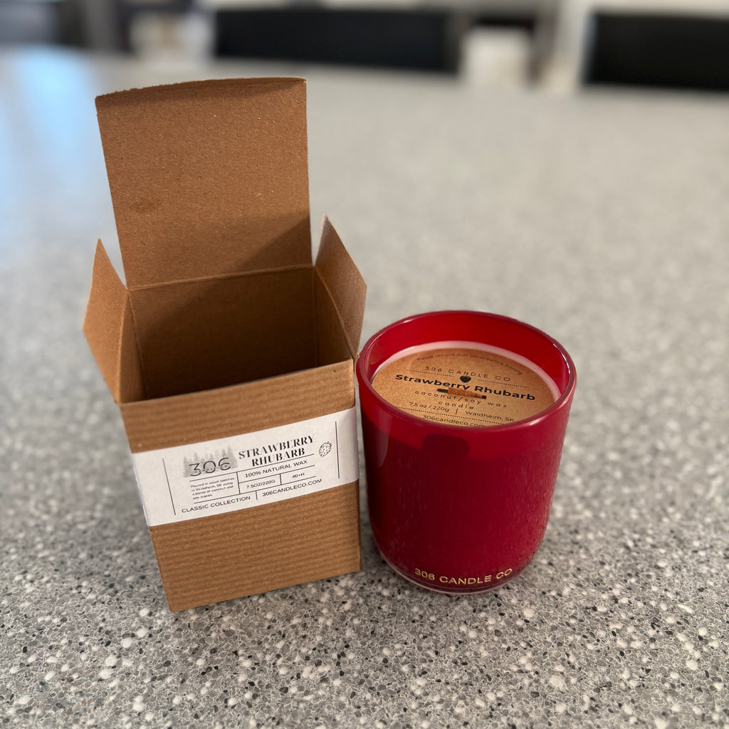 Strawberry Rhubarb Red Gloss Candle