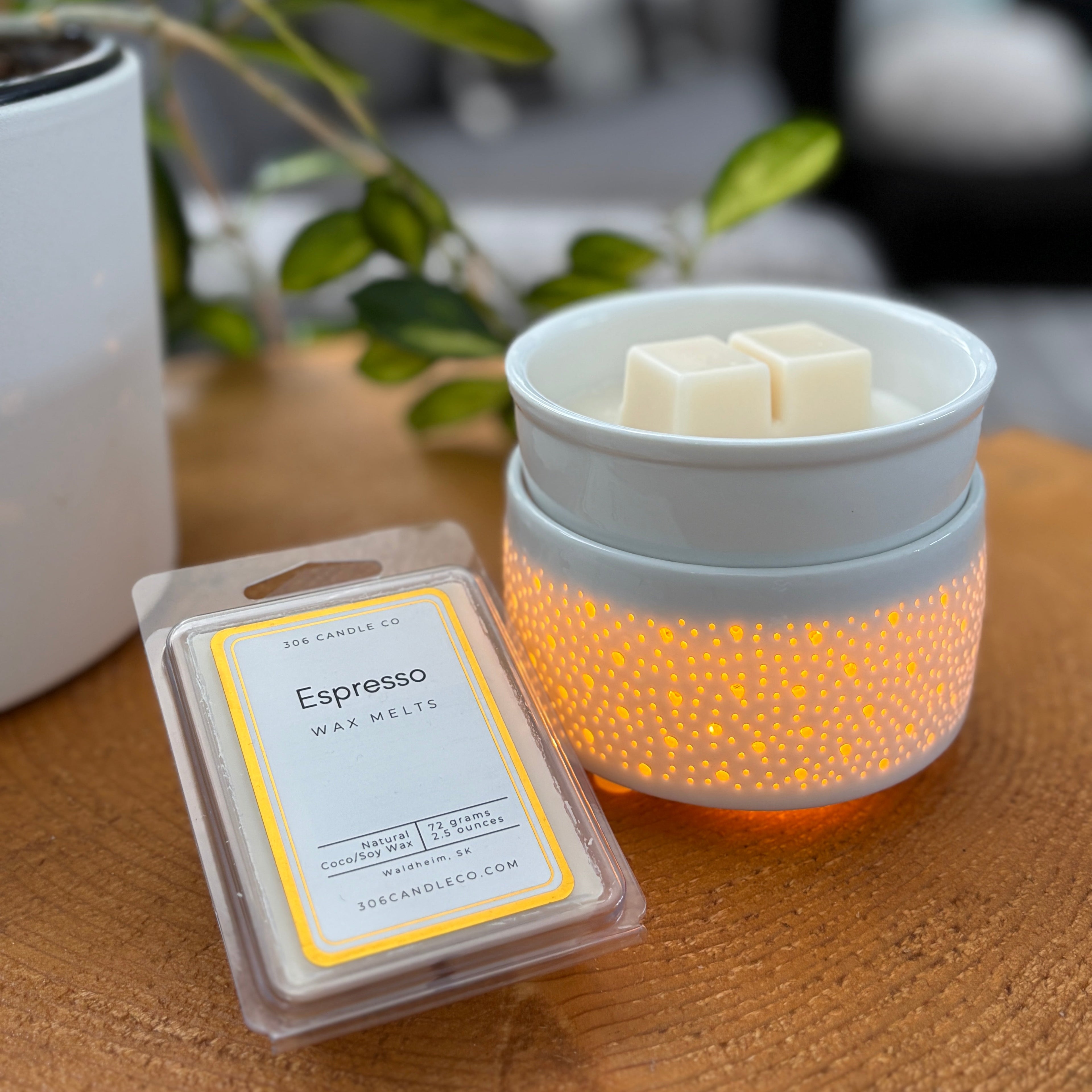 Espresso Wax Melts - coconut soy wax, clean burning, coffee scent, made in Canada