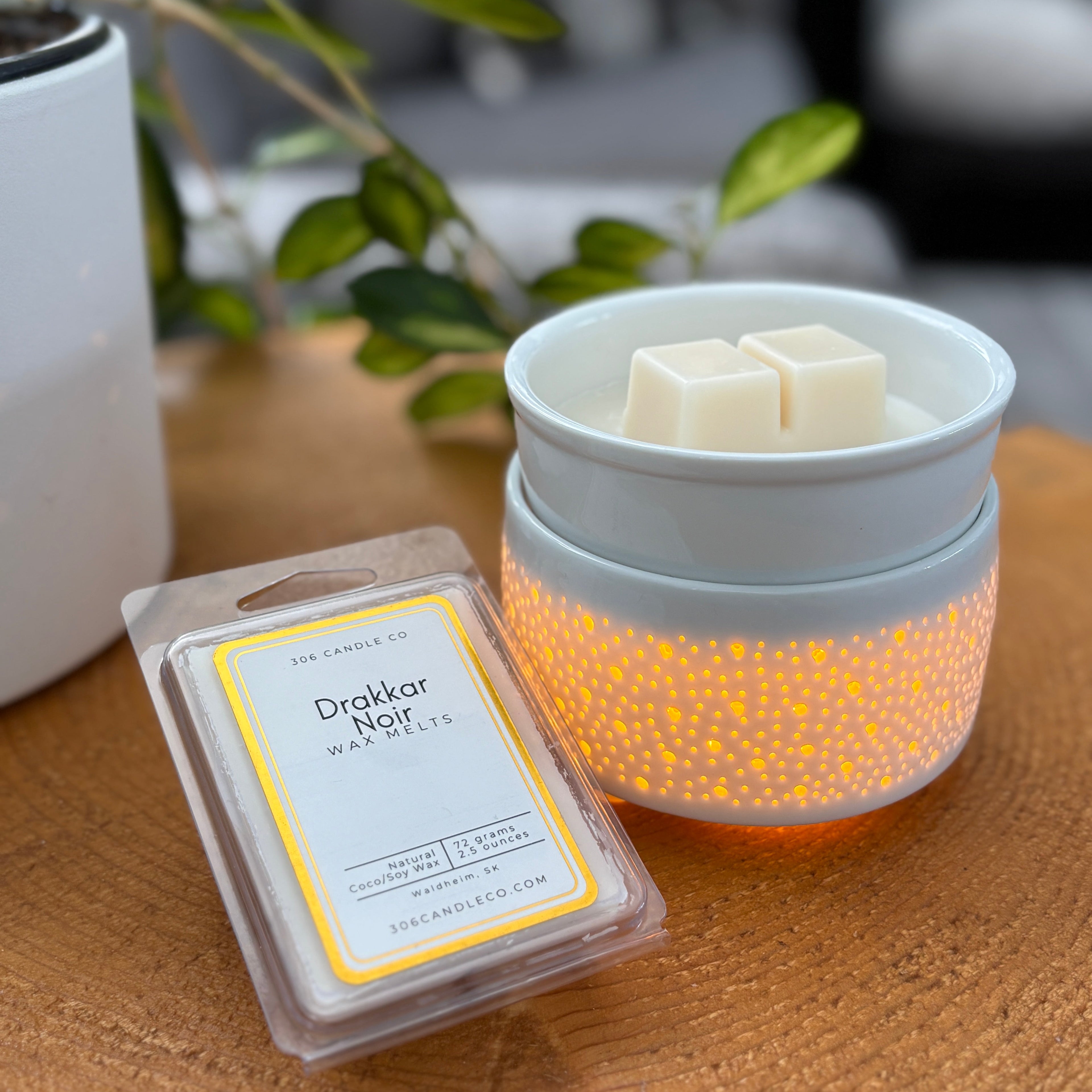 Drakkar Noir Wax Melts - coconut soy wax, clean burning,  lemon, sandalwood, and musk scents, made in Canada
