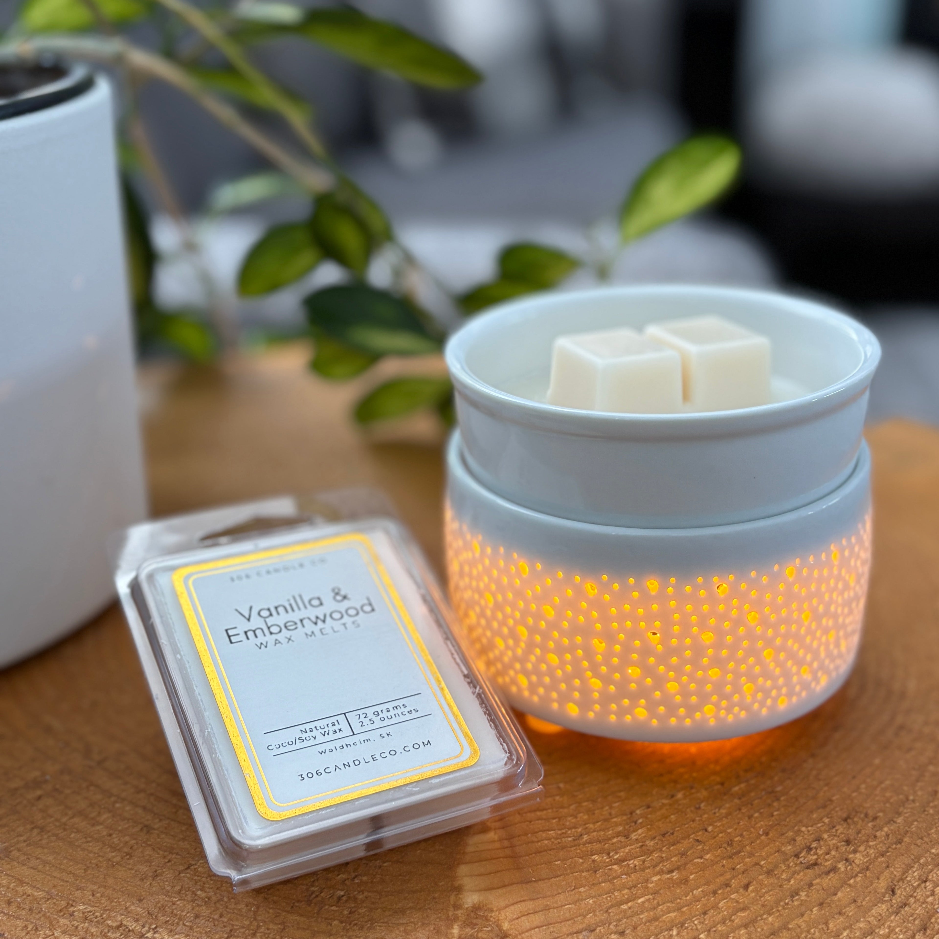 Vanilla & Emberwood Wax Melts - coconut soy wax, clean burning, Cherry, coconut milk, and vanilla scents, made in Canada