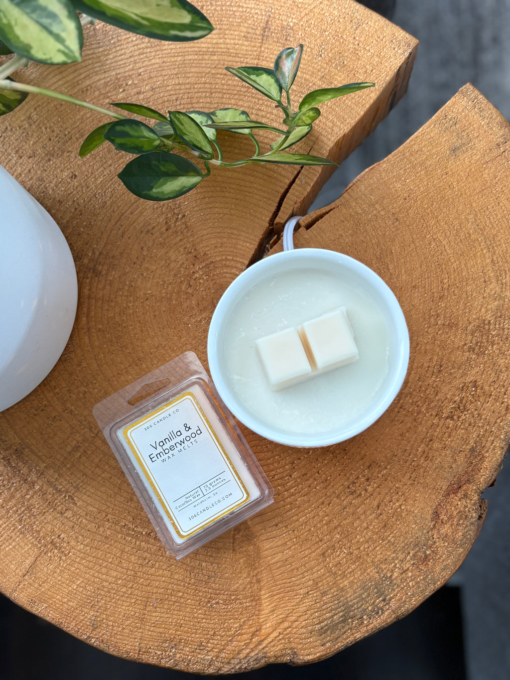 Vanilla & Emberwood Wax Melts - coconut soy wax, clean burning, Cherry, coconut milk, and vanilla scents, made in Canada