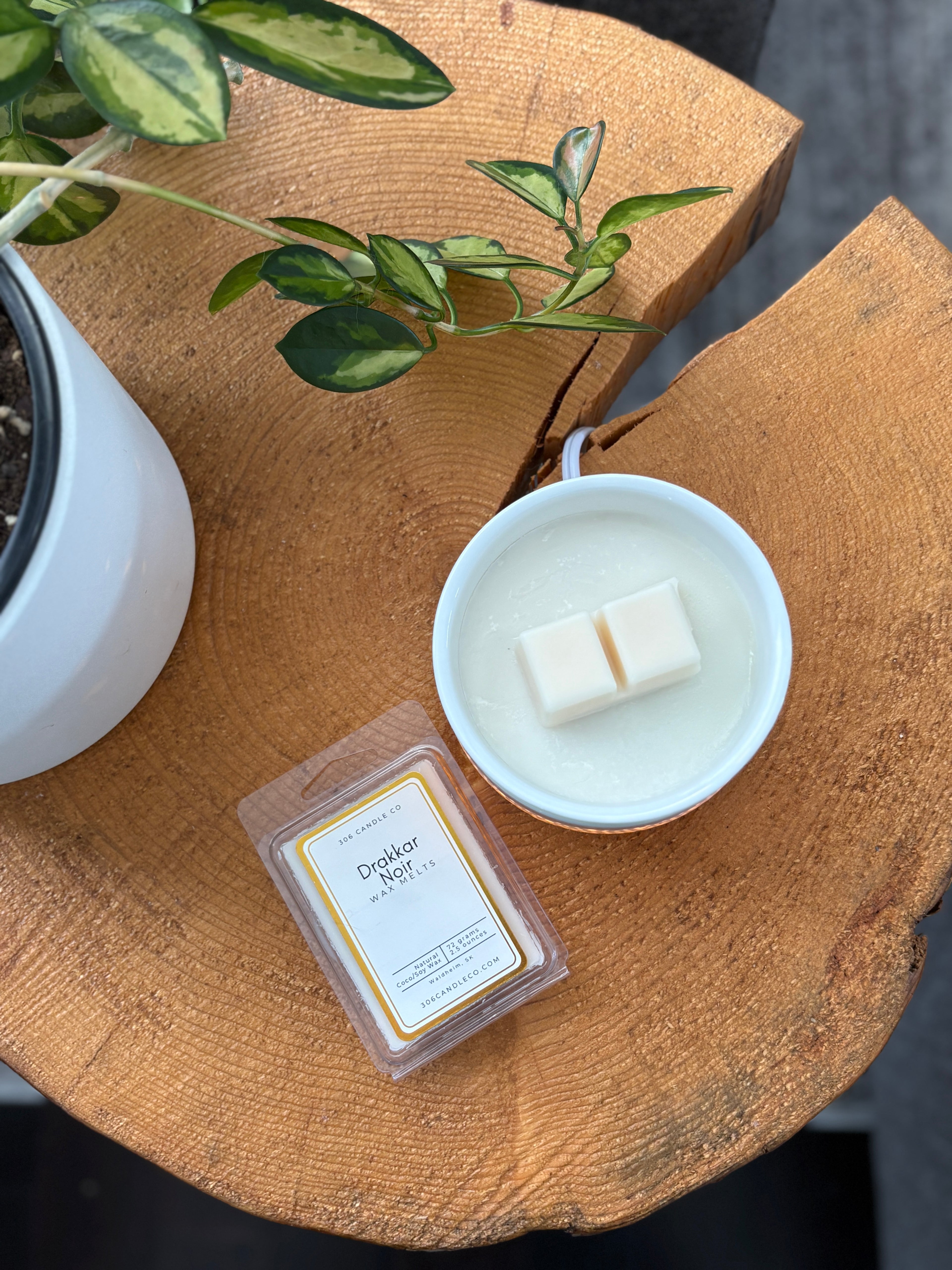 Drakkar Noir Wax Melts - coconut soy wax, clean burning,  lemon, sandalwood, and musk scents, made in Canada