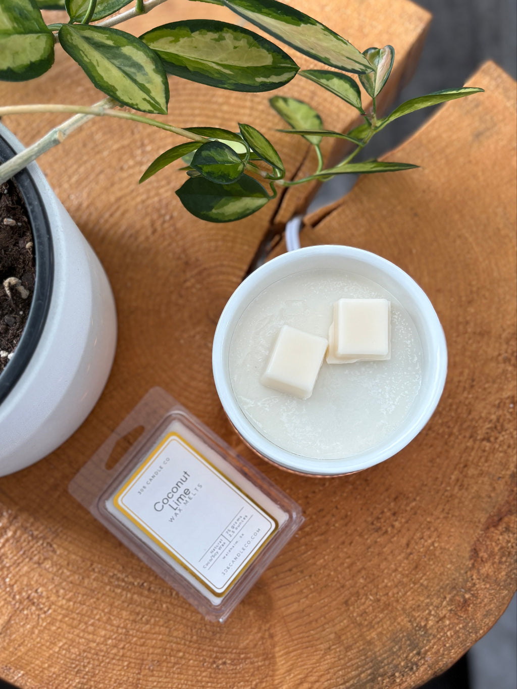 Coconut Lime Wax Melts - coconut soy wax, clean burning,  lime roses, key lime, tonka bean scents, made in Canada