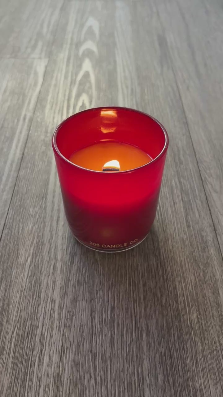 Strawberry Rhubarb Red Gloss Candle