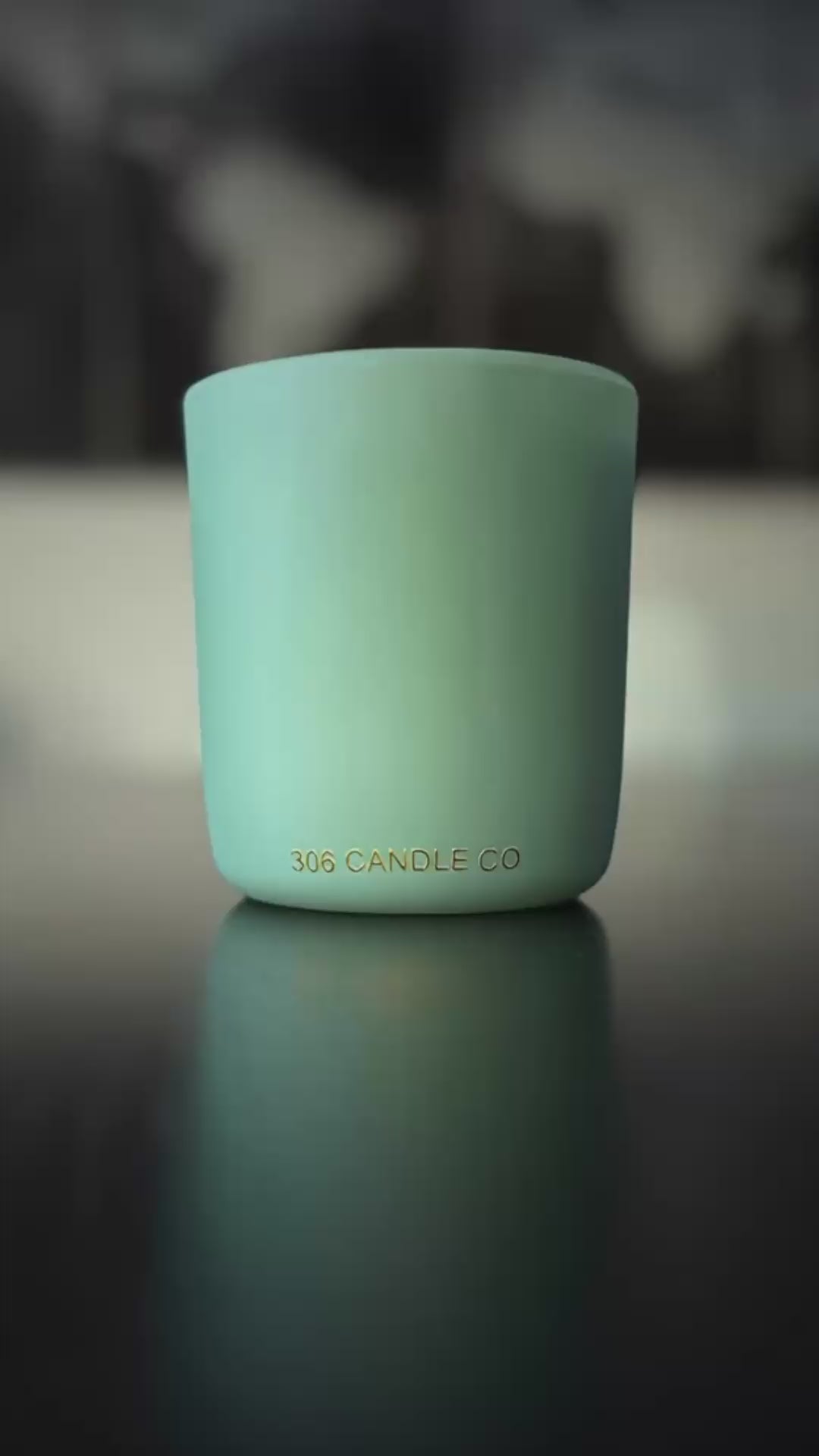 Mist & Meadows Candle - soy coconut wax, wood wick candle, made in Canada, sage green